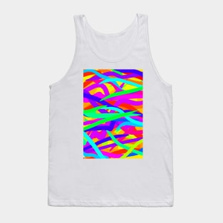 Colourful Wavy Lines Colorful Wave Tank Top